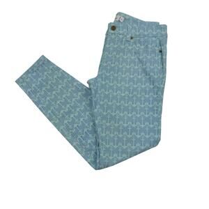 Vineyard Vines Summer Boating Nautical Anchor Print Ankle Jeans Women's Size 6
